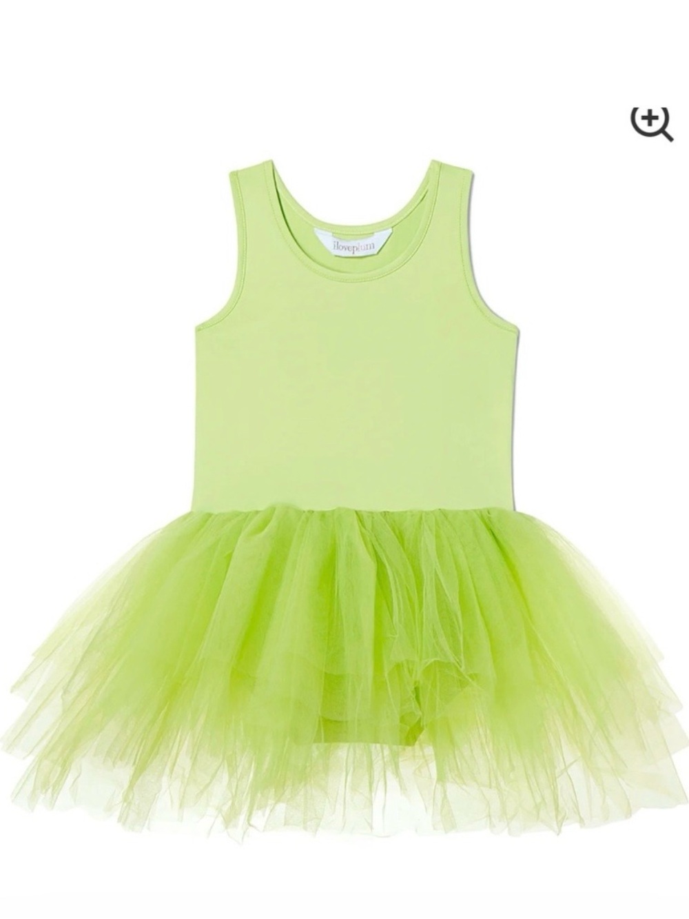Girls Lime Green Tulle Tank Dress